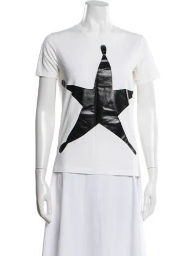 Pre-owned Acne Studios Graphic Print Crew Neck T-shirt In White