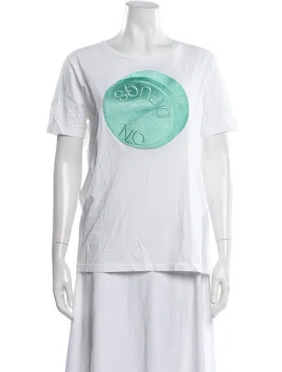 Pre-owned Acne Studios Graphic Print Crew Neck T-shirt In White