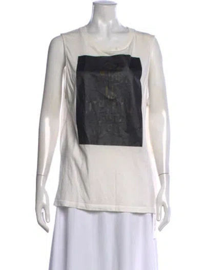 Pre-owned Acne Studios Graphic Print Crew Neck T-shirt In White