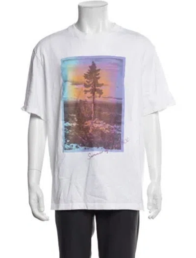 Pre-owned Acne Studios Graphic Print Crew Neck T-shirt In White