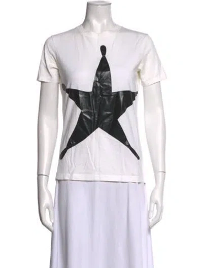 Pre-owned Acne Studios Graphic Print Crew Neck T-shirt In White