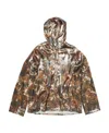 Acne Studios Graphic-print Hooded Lightweight Jacket In Brown