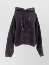 Acne Studios Hooded Organic Cotton Sweater With Graphic Print