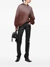 Acne Studios Graphic-print Hoodie In Brown