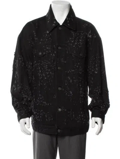 Pre-owned Acne Studios Graphic Print Jacket In Black