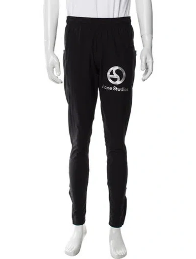 Pre-owned Acne Studios Graphic Print Joggers In Gray