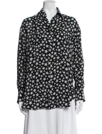 Pre-owned Acne Studios Graphic Print Long Sleeve Top In Multi