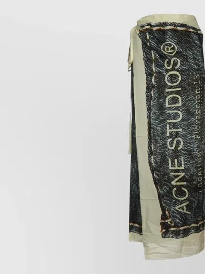 Acne Studios Graphic Print Midi Wrap Scarf Design