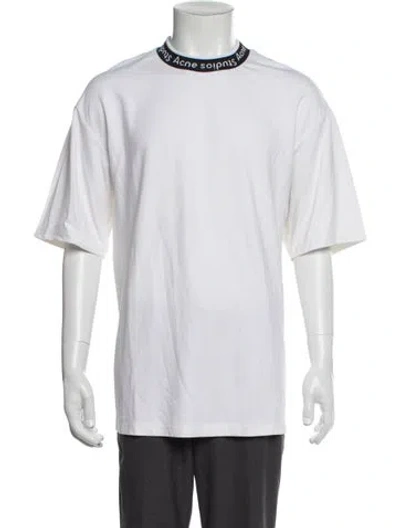 Pre-owned Acne Studios Graphic Print Mock Neck T-shirt In Neutral