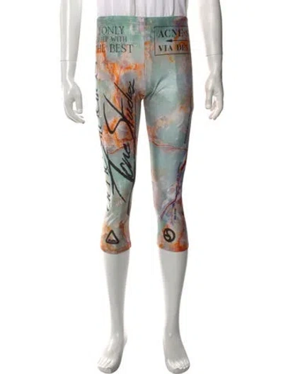 Pre-owned Acne Studios Graphic Print Pants In Multicolor