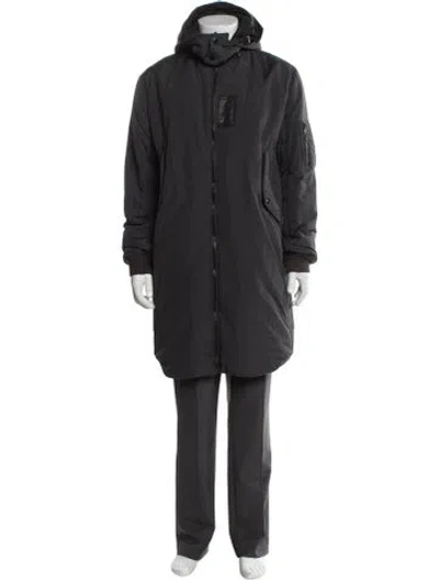 Pre-owned Acne Studios Graphic Print Parka In Gray