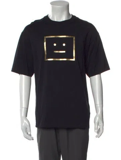 Pre-owned Acne Studios Graphic Print Short Sleeve Shirt In Black