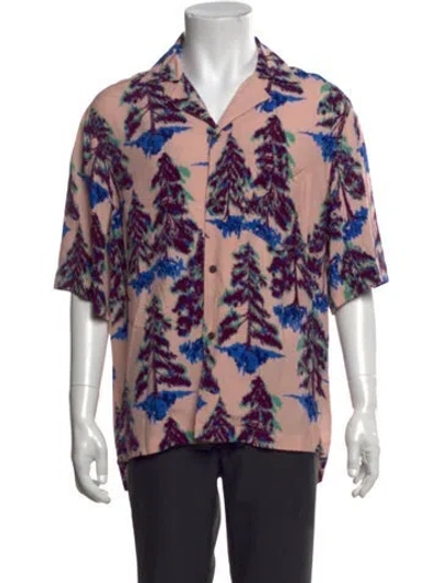 Pre-owned Acne Studios Graphic Print Short Sleeve Shirt In Multi