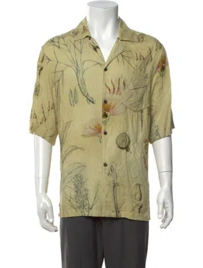 Pre-owned Acne Studios Graphic Print Short Sleeve Shirt In Neutrals
