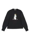 Acne Studios Graphic-print Sweatshirt In Black