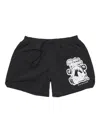 Acne Studios Graphic-print Swim Shorts In Black