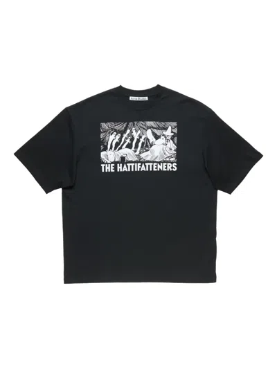 Acne Studios Graphic-print T-shirt In Black