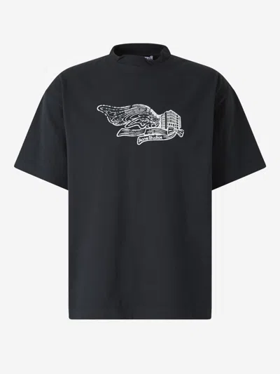 Acne Studios Graphic Printed T-shirt In Black
