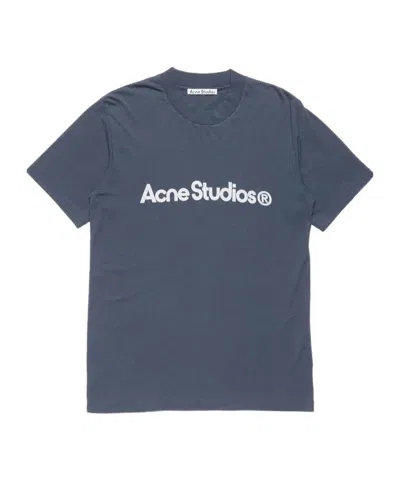 Acne Studios Graphic T-shirt In Blue
