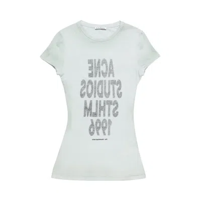 Pre-owned Acne Studios Graphic T-shirt 'cold Grey' | Women's Size M In Gray