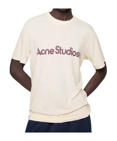 Acne Studios Graphic T-shirt In Metallic