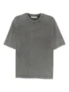 Acne Studios Crew Neck Organic Cotton Plain Top In Gray