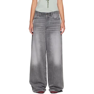 Acne Studios Gray 1981 Loose Fit Jeans In Transparent