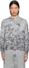 Acne Studios Abstract-print Jumper In Black,white