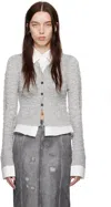 Acne Studios Layered Cardigan In Aab Light Grey
