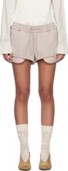 Acne Studios Fondo Cotton Shorts In Dmn Mauve Grey
