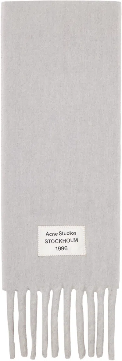 Acne Studios Gray Bicolor Alpaca Scarf