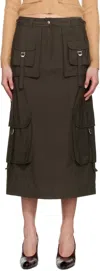 Acne Studios Knee Length And Midi Skirts In Aa3 Dark Grey