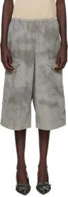 Acne Studios Gray Cargo Shorts In Dlh Mid Grey