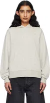 Acne Studios Gray Cashmere Hoodie In X92 Light Grey Melan