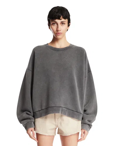 Acne Studios Gray Cotton Logo Sweatshirt