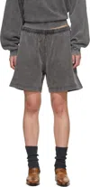 Acne Studios Gray Cotton Shorts In Gray