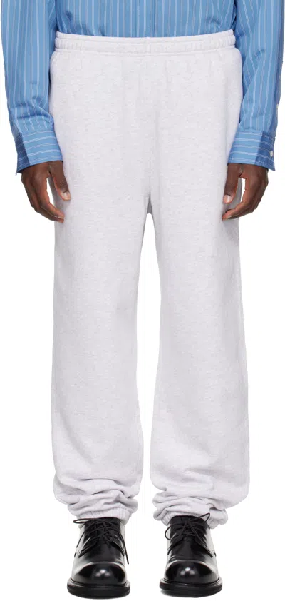 Acne Studios Gray Cotton Sweatpants In White