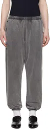 Acne Studios Gray Patch Lounge Pants In Bm0 Faded Black