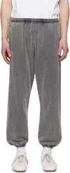 Acne Studios Logo Cotton Unisex Sweatpants With Elasticated Waistband In Bm0 Faded Black