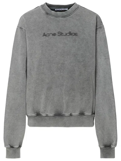 Acne Studios Grey Cotton Sweatshirt In Grey
