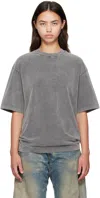 Acne Studios Exford Oversize T-shirt In Gray