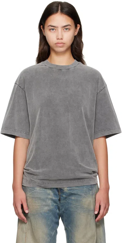 Acne Studios Gray Crew Neck Relaxed Fit T-shirt