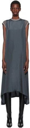 Acne Studios Gray Derese Fluid Shift Maxi Dress In Aa2 Anthracite Grey
