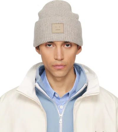 Acne Studios Gray Face Logo Beanie