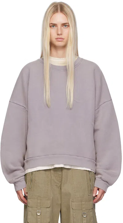 Acne Studios Gray Faded Sweatshirt In Adf Dusty Purple