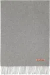 Acne Studios Gray Fringe Wool Narrow Scarf In X92 Light Grey Melan