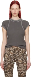 Acne Studios Gray Garment-dyed Tank Top In Djo Faded Grey