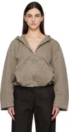 Acne Studios Gray Heavy Twill Bomber Jacket In Z79 Charcoal Grey