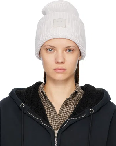 Acne Studios Gray Large Face Logo Beanie