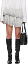 Acne Studios Gray Layered Fleece Miniskirt